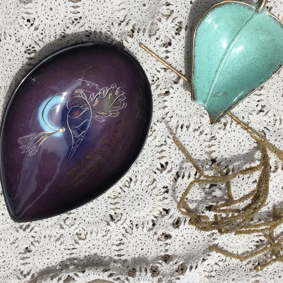 ⚜️ VINTAGE Italian Porcelain HANDPAINTED Decor Soap Dish Ucago - Picture 13 of 16